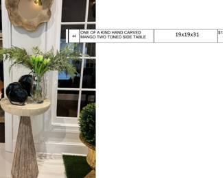 HAND CARVED TEAK FOYER TABLE