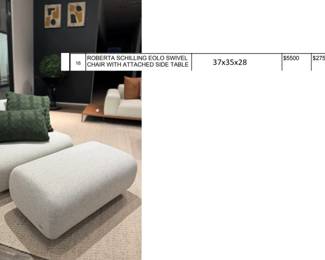 SWIVEL CHAIR WITH SIDE TABLE 