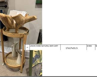 UNION HOME BAR TABLE ON CASTERS