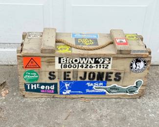 34 VintageUSMilitaryWoodenAmmoCrate