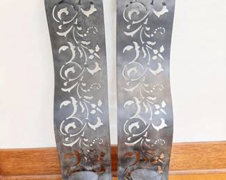 119 ScrollDesignMetalWallCandleHolders