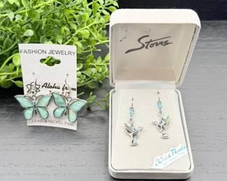 74 FashionJewelryButterflyHummingbirdEarrings