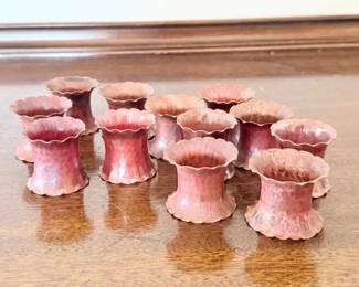 68 VintageHammeredCopperNapkinRings