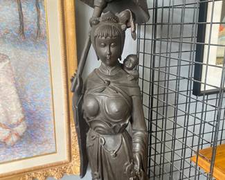 Large Chinese wood sculpture