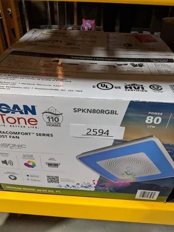 Exhaust Fan with Multi-Color LED and Bluetooth Speaker