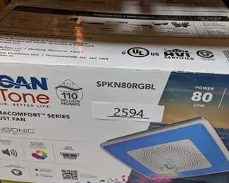 Exhaust Fan with Multi-Color LED and Bluetooth Speaker