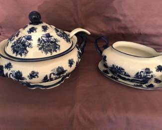 Soup Tureen with Ladle and Gravy Boat