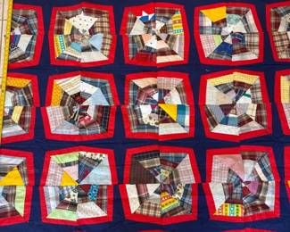 Vintage Handcrafted, Hand, Stitched Quilt Topper