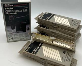 Sears Craftsman Electric Glue GunWith Shop, Caddy And Assortment Of Glue Sticks