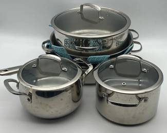 6 Pots And Pans 3 Lids