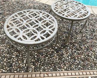 Set Of 2 Metal Plant Stands