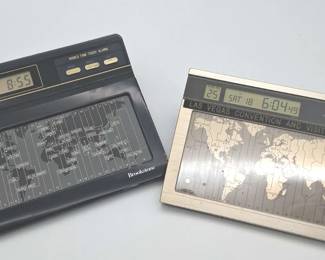 2 World Time Touch Sensor Clocks Seiko Brookstone