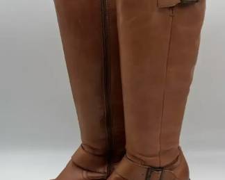 Trooper Tan Womens Leather Motorcycle Boots Size 6M