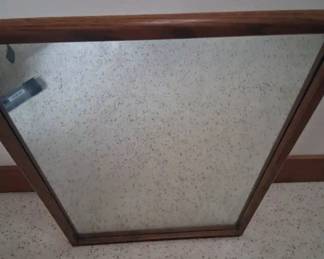 Antique Solid Wood Large Mirror