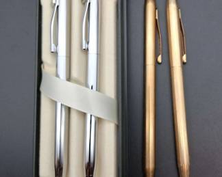 Cross Pen Set Chrome And Gold Filled PenPencil Set