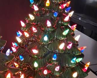Vintage Light Up Ceramic Christmas Tree