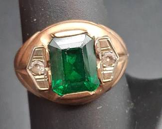 Vintage 10k Gold Gemstone Ring