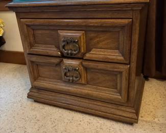 Vintage 1972 Thomasville Solid Wood Nightstand A