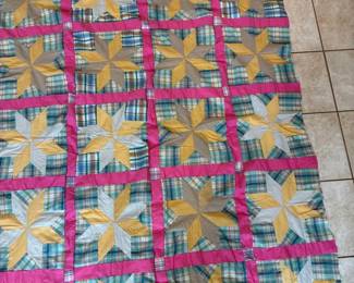 Vintage Hand Stitch Quilt Topper