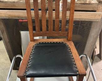 Tiger oak children rocker