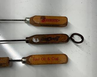 Vintage ice picks with advertising 