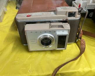 Vintage Polaroid camera with case 