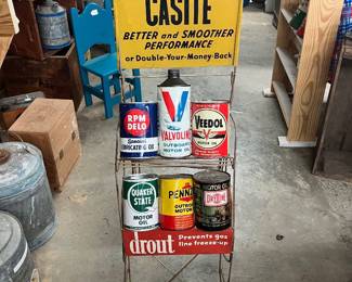 Vintage oil display 