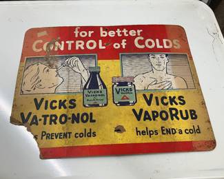 Old Vicks cardboard advertisement 
