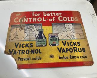 Old Vicks cardboard advertisement