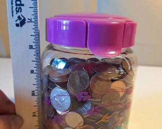 Large Jar of Mixed U.S. Coins  Approx. 6 lb 3.5 oz