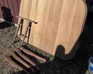 Walnut Dining Table  Disassembled