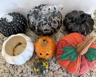 137 glassceramicfabricpumpkindecorcolle