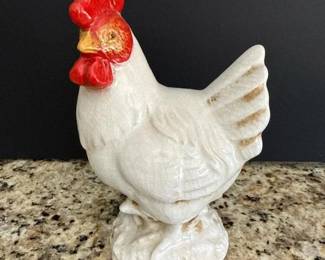 019 crackleglazeceramicroosterfigurine