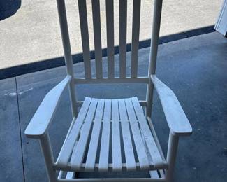 158 classicwhitewoodenporchrockingchair
