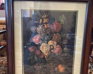 050 25x21framedfloralstilllifeartprint