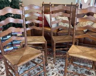 043 setof4vintageladderbackdiningchai