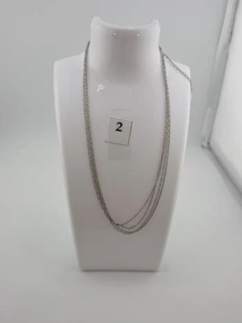 Silver layered necklace