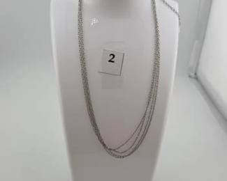 Silver layered necklace
