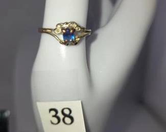 Blue gem ring