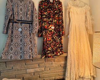 Vtg Aztec Print Dress , Vtg Jonathan Logan Tiger Dress