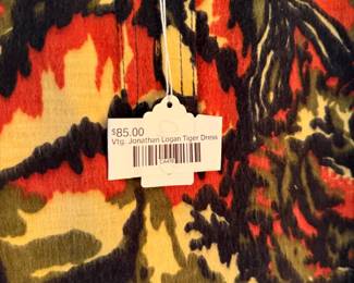 Vtg Jonathan Logan Tiger Dress