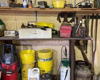 HUSKY PRESSURE WASHER, SPRAYER, TOOLS
