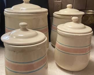 VINTAGE MCCOY POTTERY CANISTER SET