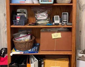 OAK SHELF, OFFICE SUPPLIES
