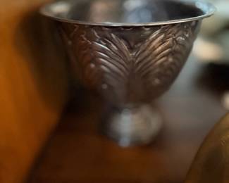 Silver repousse goblet