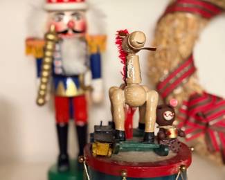 Nutcracker and musical drum figurine