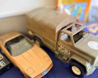 Vintage Tonka truck and toy car