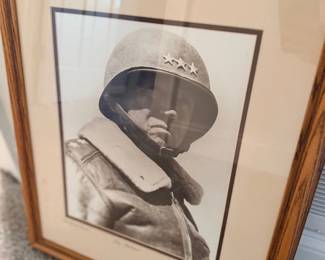 Framed General Patton photograph print