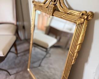 Ornate gold gilt framed mirror