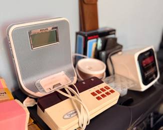 Vintage clock radios and electronics